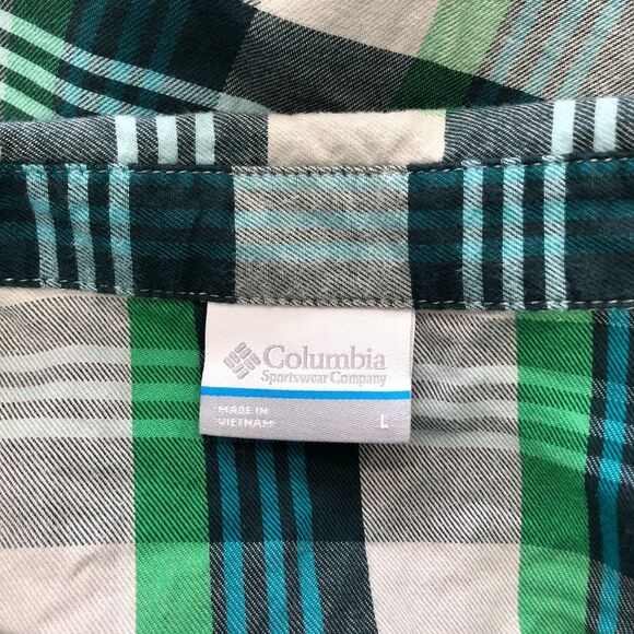 Columbia Women Long Sleeve Button Up Shirt Blouse Top Size Large Plaid M135 -1 - Picture 6 of 13